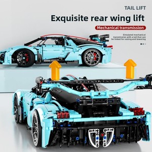 Jouet de construction éducatif en PVC, modèle de voiture supercar <span class=keywords><strong>Bugatti</strong></span> Hongqi G-Class, ornements décoratifs - Product Image 4