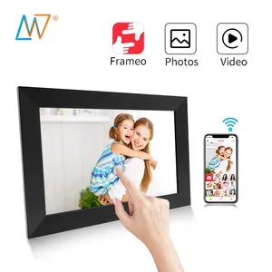 Projeto portátil 10 polegadas ips lcd touch screen casamento digital photo frame álbum
