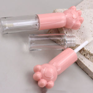 Design novità grazioso lucidalabbra a zampa di gatto contenitore vuoto da 8ml rosa artigli vuoti per lucidalabbra tubi con bacchetta - Product Image 4