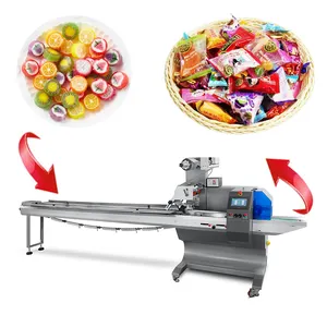 Professional wrapping machine customized packaging machine horizontal pillow flow packing machine sealing sweet candy chocolate
