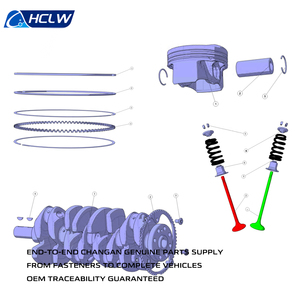 Set Ring Piston <span class=keywords><strong>3</strong></span>-Piece Merek HCLW Asli Changan A05 1.5L Hybrid OEM Lapisan Keramik Krom Baru HE15T003-2500 1004022-EK01HC20 - Product Image 2