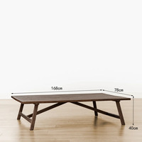 Table basse rétro en bois massif de style Wabi-sabi pour la maison, le salon, le café, l'hôtel ou l'appartement.