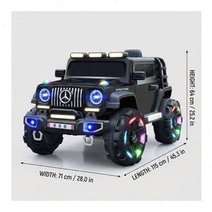 รถยนต์ไฟฟ้าสำหรับเด็กแบบขับขี่ในเมือง รุ่นควอด 390 มอเตอร์ ไฟ LED แบตเตอรี่ 12V7Ah เครื่องเล่น MP3 เบาะนั่งขนาดใหญ่ ทนทาน ผลิตจากพลาสติก สำหรับเด็กอายุ 2 ถึง 4 ปี - Product Image 4