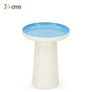 Tavolino da Caffè in Legno Laccato Riflettente, Arredamento Minimalista per Soggiorno, Tavolino Rotondo Nordico per Casa - Product Image 4