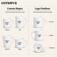Mug en céramique de grès personnalisé avec poignée pour cadeau promotionnel d'entreprise en gros