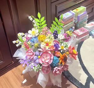 Bloques de Construcción de Rompecabezas, Simulación de Flores, Ensamblaje de Rosas, Jazmín, Margaritas, Ramo Eterno, Bloques de Construcción - Product Image 4