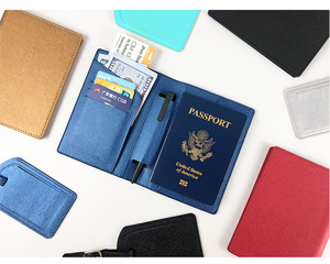 Funda de Pasaporte de Cuero con Logotipo Personalizado, Cubierta de Pasaporte de PU y Etiqueta de Equipaje, Porta Pasaportes con Etiqueta de Equipaje - Product Image 6