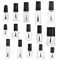 Flacon vide pour vernis à ongles 5ml 10ml avec bouchon pinceau, flacons en verre transparents plats, sérigraphie, diffuseur à bâtonnets