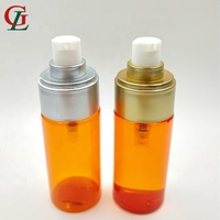 Haute qualité 60 ML PET orange lotion bouteille bouche de canard pompe bouteille semi transparent bouteille d'eau avec peinture pompe