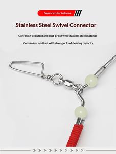 Support <span class=keywords><strong>de</strong></span> pêche en <span class=keywords><strong>mer</strong></span> profonde pour canne à pêche Scimitar, à bras unique, en <span class=keywords><strong>acier</strong></span> inoxydable, avec mousqueton pivotant, jaune, rouge, pour gros objets - Product Image 4