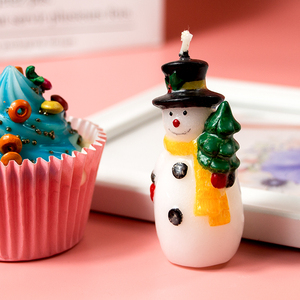 Wholesale Custom Handmade Snowman Shaped <b>Candles</b> Paraffin Wax Birthday Party Decorative <b>Candles</b> for Christmas Halloween - Product Image 2