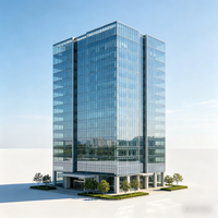 Bâtiment de bureaux multi-étages en structure métallique préfabriquée économique