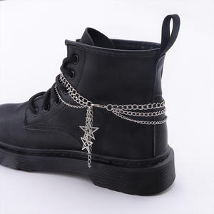 Multi Layered Star Pendant Shoe <b>Chain</b> Zinc Alloy Detachable For Martin <b>Boots</b> Unisex Daily Wear - Product Image 1