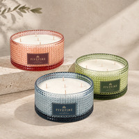 Ensemble de bougies parfumées personnalisées OEM, bougies aromatiques en cire de soja de luxe, vente en gros de bougies de grande taille pour la relaxation, cadeau
