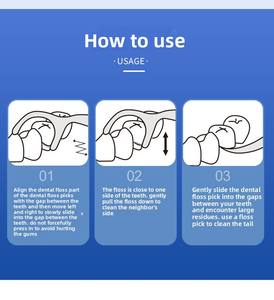 Hoge Kwaliteit Steriele Dubbelzijdige Plastic Tandenstokers Met Mint Smaak Milieuvriendelijke Tandzijde - Product Image 6