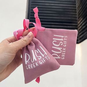 Wholesale Luxury Velvet Gift Pouch Custom Soft Velvet Jewelry Protecting <b>Bag</b> Pink Color Mini Velvet <b>Drawstring</b> <b>Bag</b> - Product Image 1