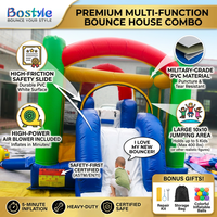 Château gonflable pour enfants avec toboggan, château gonflable portable pour jouer à la maison, dans la cour ou lors de fêtes