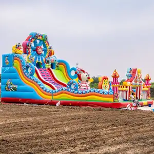 Grande inflável ao ar livre Bouncy Castelo Labirinto Saltando Bouncer Crianças Adulto Fun City Playground Para Venda