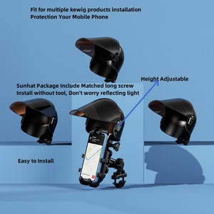 Support de téléphone pour moto étanche avec pare-soleil, casque de moto, support de téléphone portable, protège l'écran, empêche l'exposition au soleil et la <span class=keywords><strong>pluie</strong></span> - Product Image 3