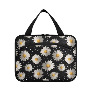 Large Capacity Custom Flowers Patterns <b>Toiletry</b> Bag Business Travel Makeup Bag Fashionable Design Waterproof <b>Storage</b> Bag - Product Image 1