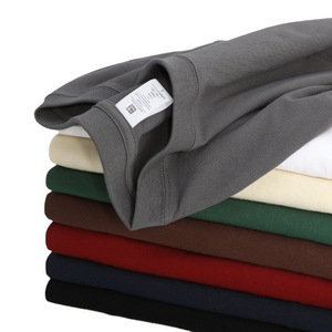 Maglietta estiva da uomo a maniche corte in cotone 230g nuova a mezza manica europea di marca di moda All-Match <span class=keywords><strong>coppia</strong></span> stampata ampia - Product Image 3