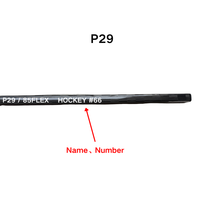 Palo de hockey sobre hielo de fibra de carbono ZENK con nombre y número personalizados, diseño envolvente completo con impresión UV, estilo profesional, hoja P90TM, tamaños de 51 a 69 pulgadas, No.
