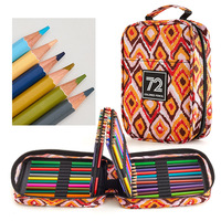 Crayons de couleur à base d'huile 72 couleurs avec pochette en toile Mandala, 36 couleurs Macaron et 36 couleurs Morandi pour ensemble de dessin d'artiste