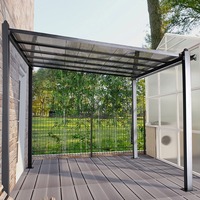 Vente chaude rétractable en aluminium auvent extérieur jardin terrasse parasol avec porte-raisin serre pergola et gazebo