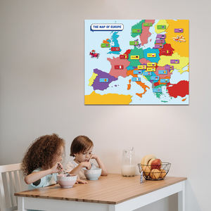 Tableau blanc interactif effaçable à sec réutilisable, carte du monde, affiche amovible, taille personnalisée, autocollant mural d'enseignement de <span class=keywords><strong>la</strong></span> géographie pour enfants - Product Image 6