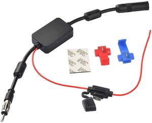 Bingfu-<span class=keywords><strong>amplificador</strong></span> de señal de Radio FM Universal para coche, <span class=keywords><strong>amplificador</strong></span> de señal de Radio FM, fuente de alimentación de <span class=keywords><strong>12V</strong></span>, adaptador de conector DIN aéreo - Product Image 2