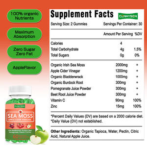 Marque privée Vinaigre de cidre de pomme Nori sauvage biologique Perte de poids Gummy Detox Perte de poids Régime cétone Soutien métabolique pour adultes - Product Image 2