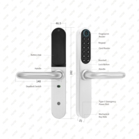 Serrure Intelligente HUNE en Aluminium Étanche IP65, Corps Durable Résistant à l'Eau, Norme ANSI pour Porte Intérieure de Chambre, Projet de Rénovation et Amélioration