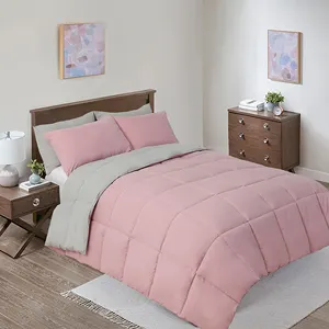 Conjuntos de cama rosa e cinza claro, edredon de bebês e crianças