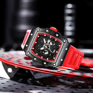 <span class=keywords><strong>Montre</strong></span> de luxe Richard <span class=keywords><strong>TSAR</strong></span> BOMB en fibre de carbone automatique avec cadran squelette Miyota caoutchouc analogique saphir cristal 5BAR résistant à l'eau - Product Image 4