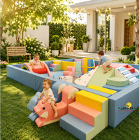 Offre Spéciale : Mini Aire de Jeu Douce Pastel pour Enfants – Ensemble de Jeux Intérieur avec Piscine à Balles en Mousse et Pont d'Escalade