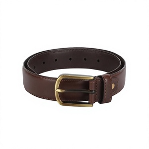 Cinturón de Cuero Vacuno con Hebilla de Estilo Vintage, Hebilla de Acero, Ecológico, 3.8 CM de Ancho, 140 CM de Largo, Hecho en Uttar Pradesh - Product Image 2