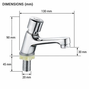 Grifo de Lavabo Moderno de Lujo en Latón - Grifo para Baño - <span class=keywords><strong>Grifos</strong></span> para Baño con Acabado Cromado, Accesorios Sanitarios Ecológicos - Product Image 3