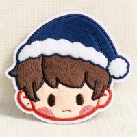 Patch brodé 3D personnalisé / Patch brodé floqué auto-adhésif de dessin animé pour vêtements, chapeaux et sacs