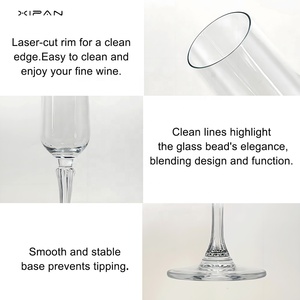 Copas de Champán de Cristal Premium Ecológicas XPAN OEM/ODM, <span class=keywords><strong>Flautas</strong></span> Modernas y Elegantes de Tallo Largo, Sopladas a Mano, Aptas para Lavavajillas, 200 ml - Product Image 5