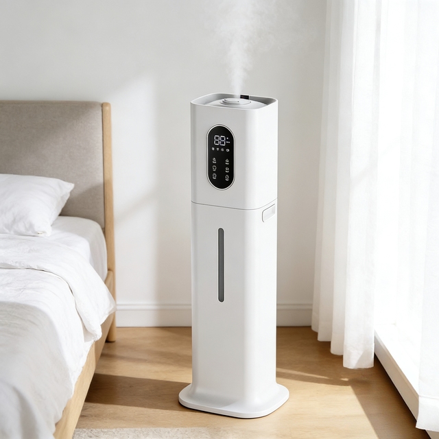 50/60Hz Led Light Floor Standing Big Size Cool Mist Maker Fogger Ultrasonic Air Humidifier for Home
