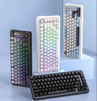 Clavier mécanique Free Wolf F75, structure Gateway, RGB personnalisé, sans fil BT, trois modes, clavier de jeu à branchement à chaud