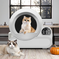 Bac à litière intelligent automatique pour chat, capacité 70L, en plastique, contrôlé par application, autonettoyant, sans poussière, anti-odeurs, facile à nettoyer, 10kg