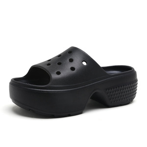 Women's <b>Platform</b> Sandals Black Chunky <b>Heel</b> Breathable <b>Open</b> <b>Toe</b> Outdoor Beach Shoes - Product Image 5