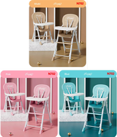 Chaise haute pliable réglable en hauteur pour bébé, vente en gros d'usine, chaises hautes et rehausseurs