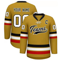Pabrik OEM t-shirt hoki sublimasi Logo kustom seragam hoki es Jersey gaya hoki es