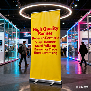 Chất lượng cao xách tay Vinyl biểu ngữ đứng Con lăn chất lượng cao triển lãm thương mại quảng cáo biểu ngữ con lăn lên - Product Image 1