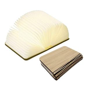 Lámpara de Lectura Nocturna LED Creativa, Plegable, de Madera, con Luz LED de Colores, Lámpara de Libro de Papel Tyvek, Lámpara de Libro Novedosa - Product Image 1