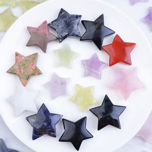 批发天然水晶抛光宝石混合材料星形棕榈石家居装饰 - Product Image 2