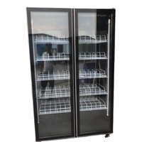 Vitrine réfrigérée commerciale pour boissons, présentoir vertical en verre pour bières et vins, idéal pour les magasins d'alcool