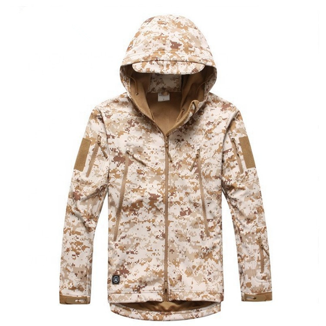 Security Surplus Waterproof and Breathable Sharkskin Softshell Jacket With Fleece Lining in Digital Desert Color
